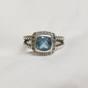 David Yurman 6.5 Petite Albion Blue Topaz